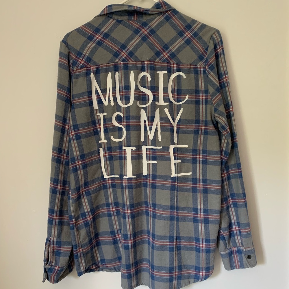 music is my life flannel!!